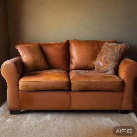 沙发易沾污损,保养不易