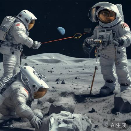 宇航员月球科学实验