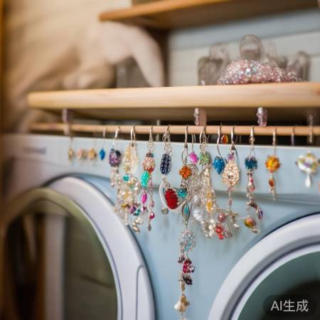 洗衣机旁挂可爱耳环