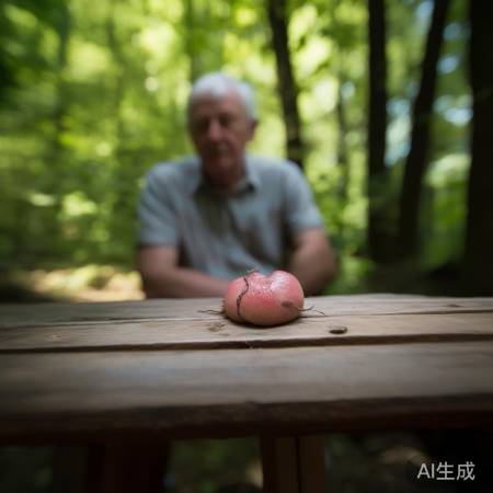 七旬老人被蜱虫吸血