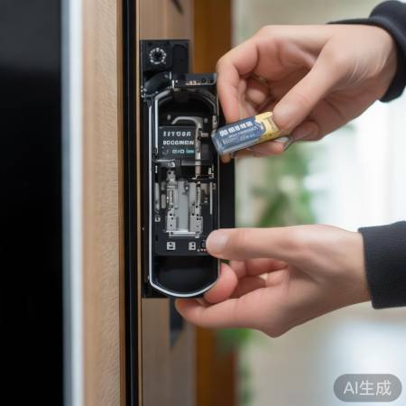 指纹锁换电池三步搞定
