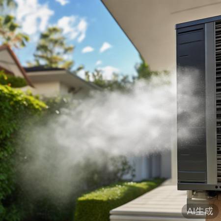 夏空调白雾：热空气凝结