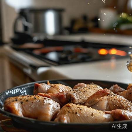 预热集成灶，腌制鸡翅