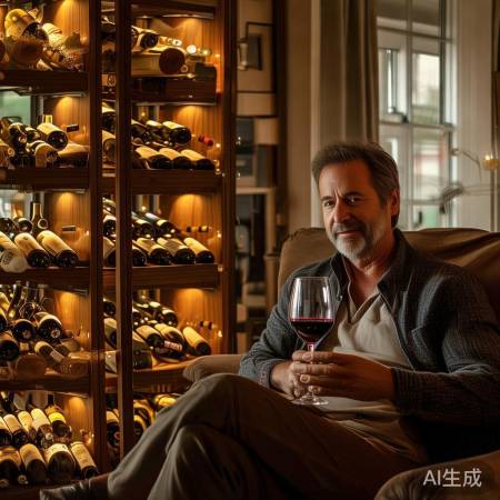 温馨红酒收藏角落