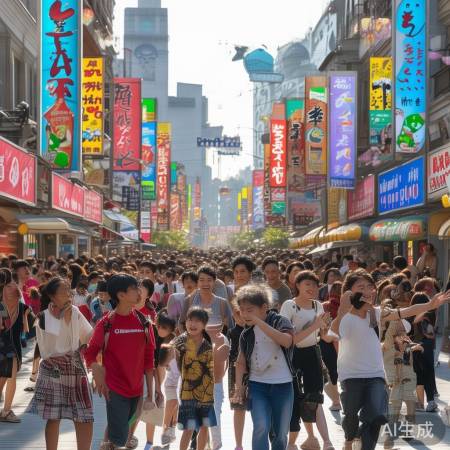 五一旅游火爆，人山人海