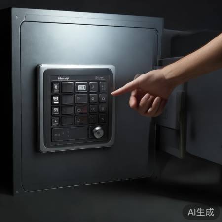尝试按住按钮开保险柜