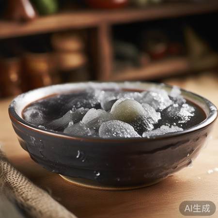 龟苓膏：传统中药冻成固态