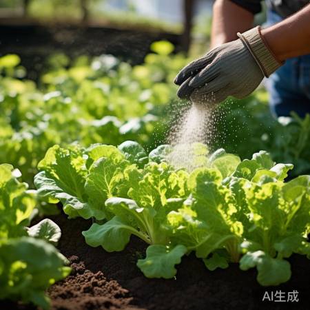 适量施肥助菜叶生长