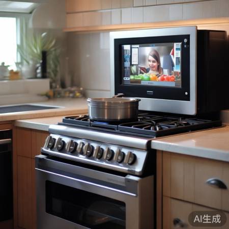 灶台电视，做饭看电视两不误