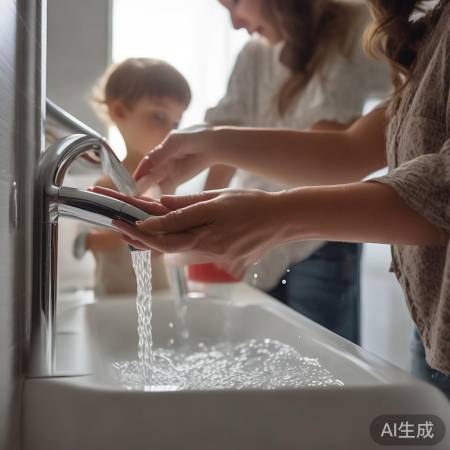 洗澡先关龙头节水