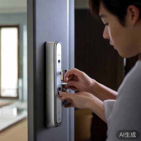 智能锁换电池技巧